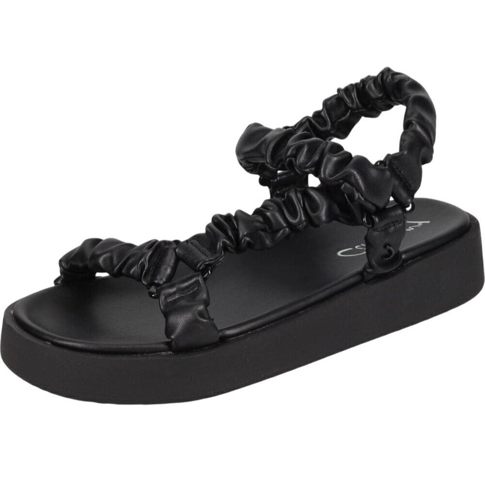 CIRCUS BY SAM EDELMAN / Harlene / Black / Scrunchie Strap / Platform / Sandals / - Picture 2 of 8